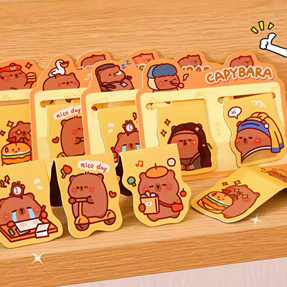 Cute Capybara Themed Magnetic Bookmark Set of 2
