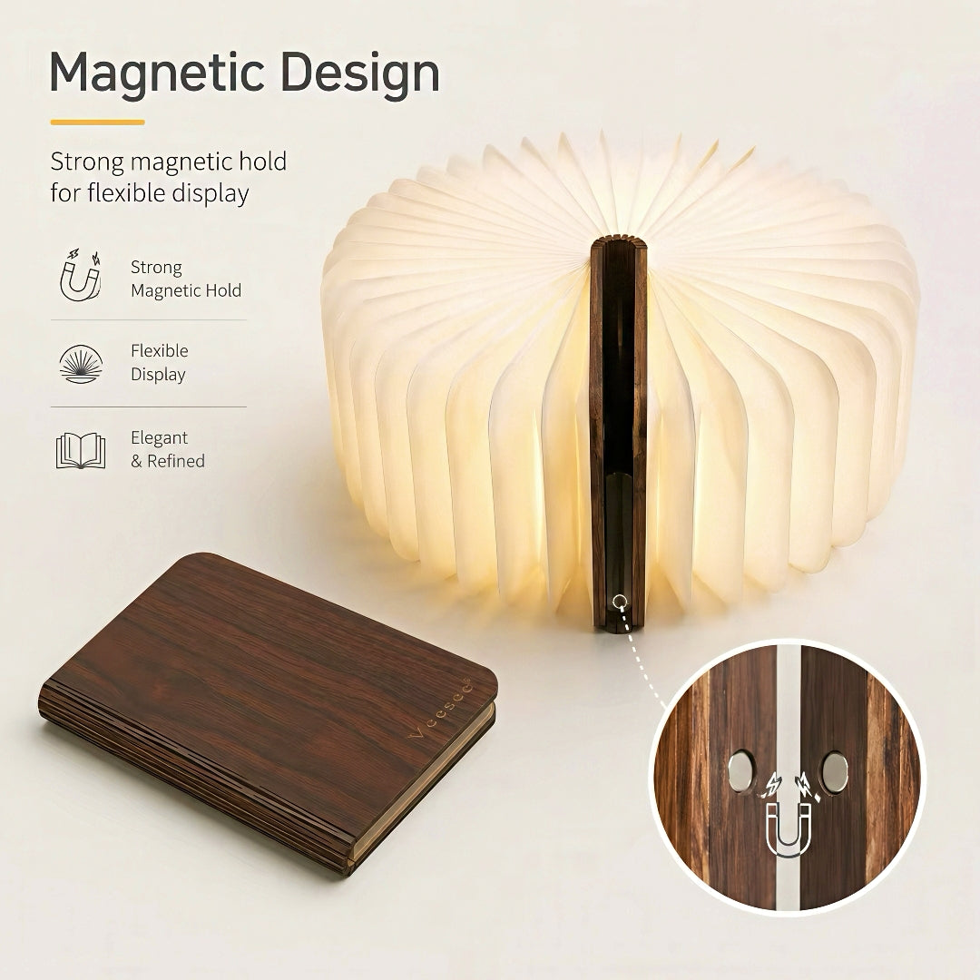 Portable Foldable Book Shaped Table Lamp