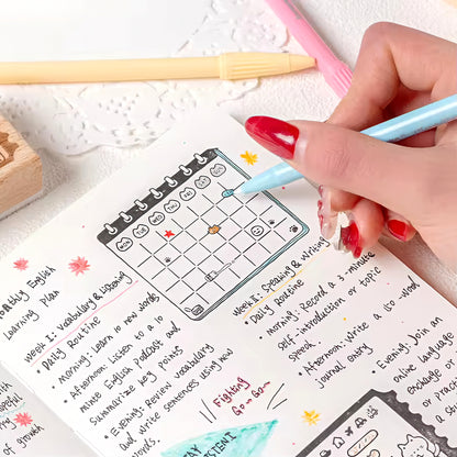 Cat Themed Wooden Planner Stamp Set