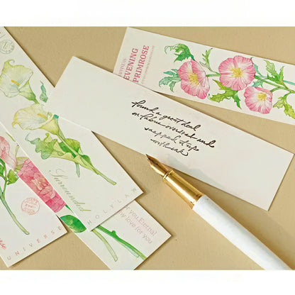 Pictures of Flowers Paper Bookmark Set
