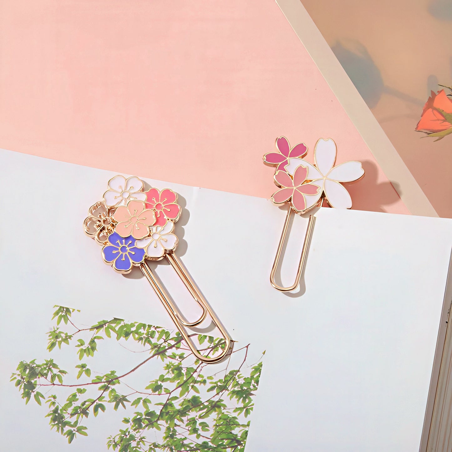 Cherry Blossoms Metal Paper Clip
