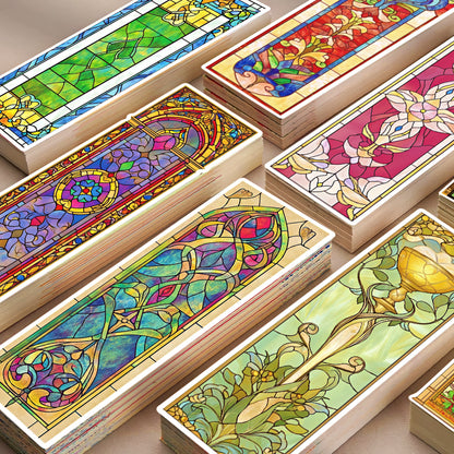 Baroque Cathedral Glass Paper Bookmark Set