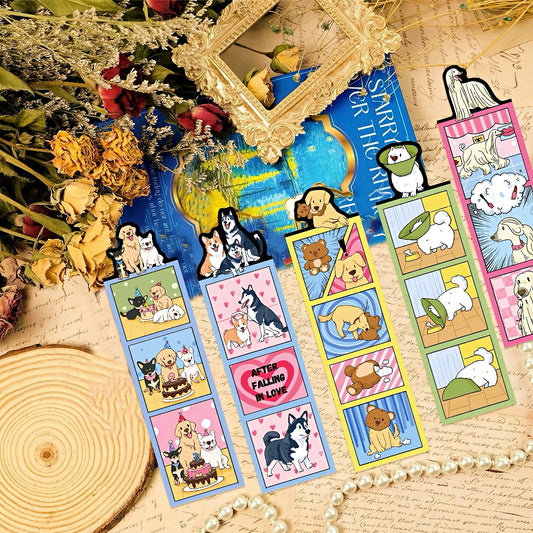Dog Themed Paper Bookmark Set