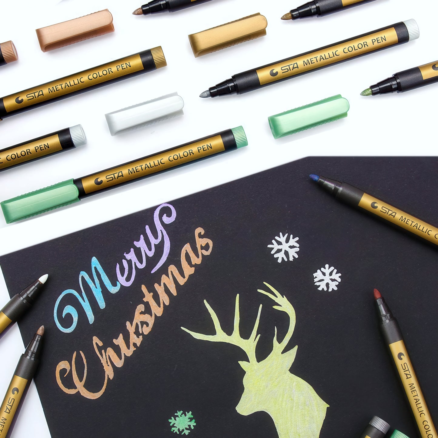STA Metallic Color Marker Pen Set