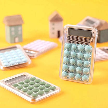Colorful Pocket Calculator with Transparent Case
