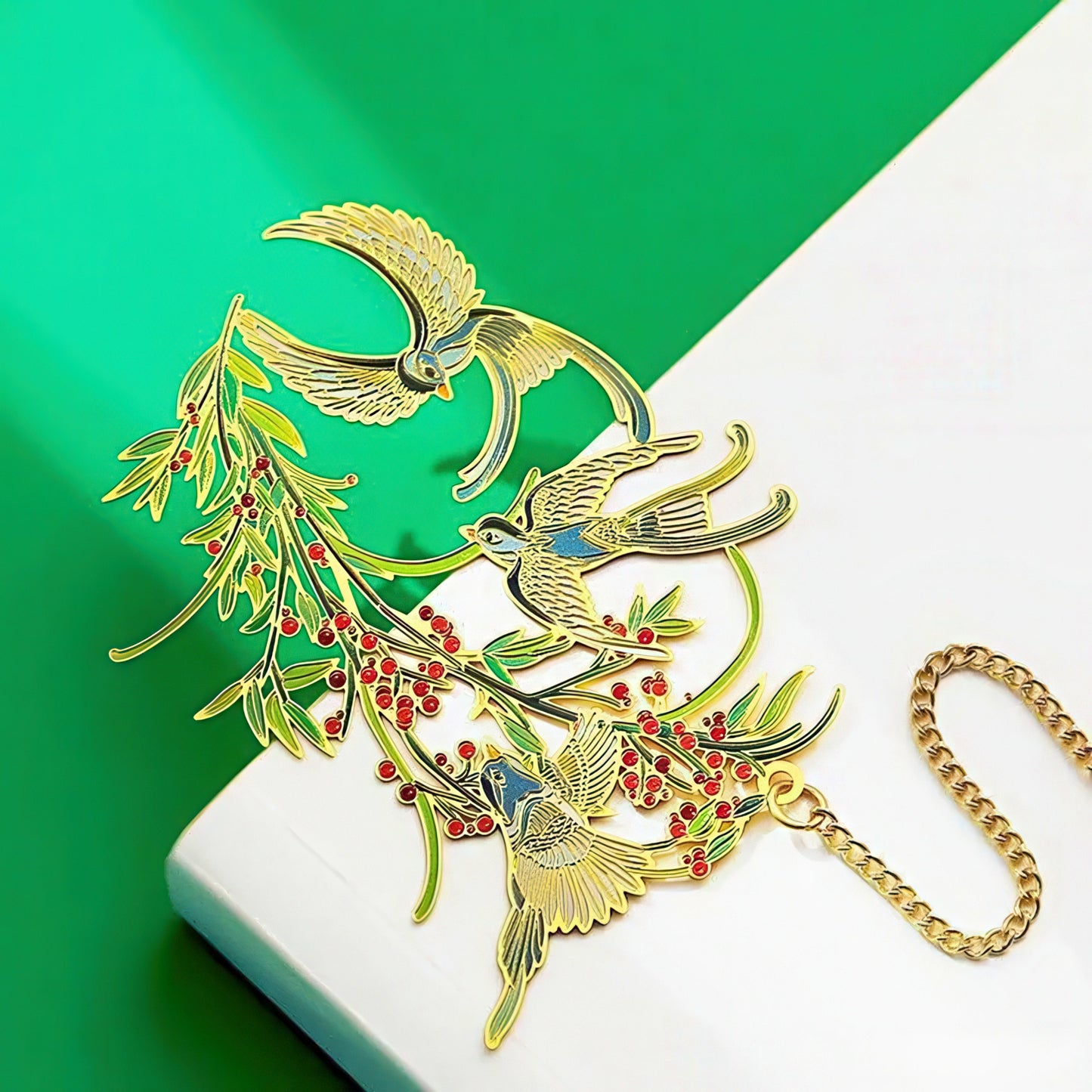 Oriental Fortune Creatures Themed Metal Bookmark