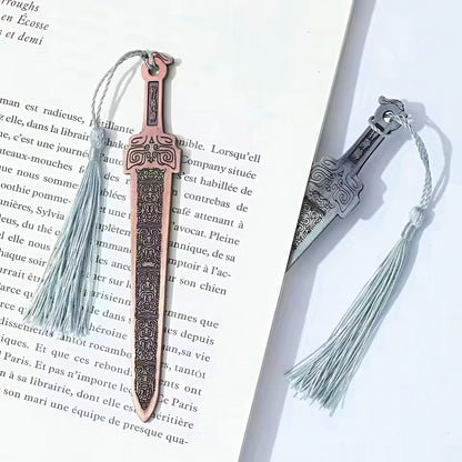 Ancient Chinese Sword Shaped Metal Bookmark