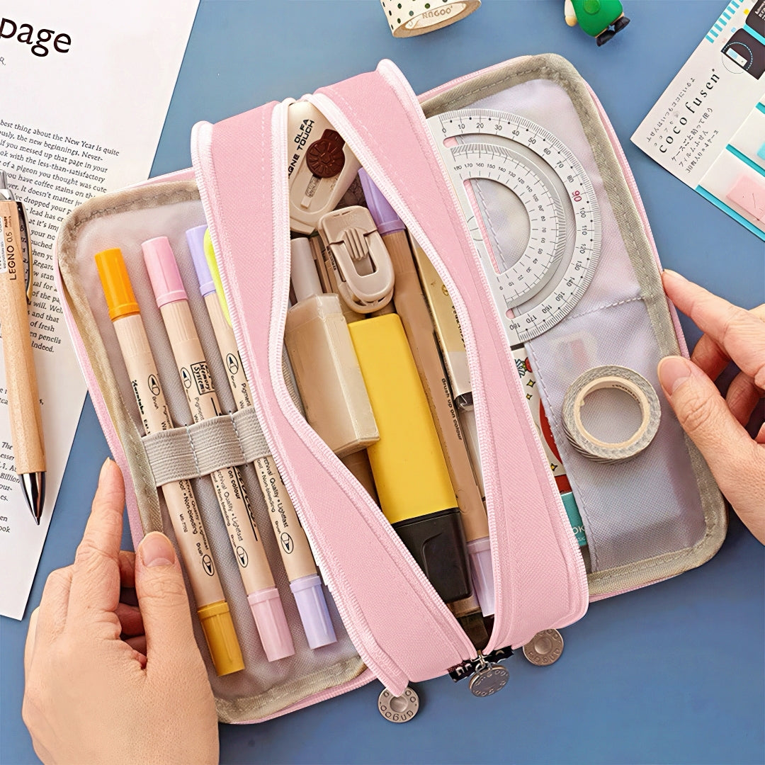 Large Capacity Macaron Color Pencil Case