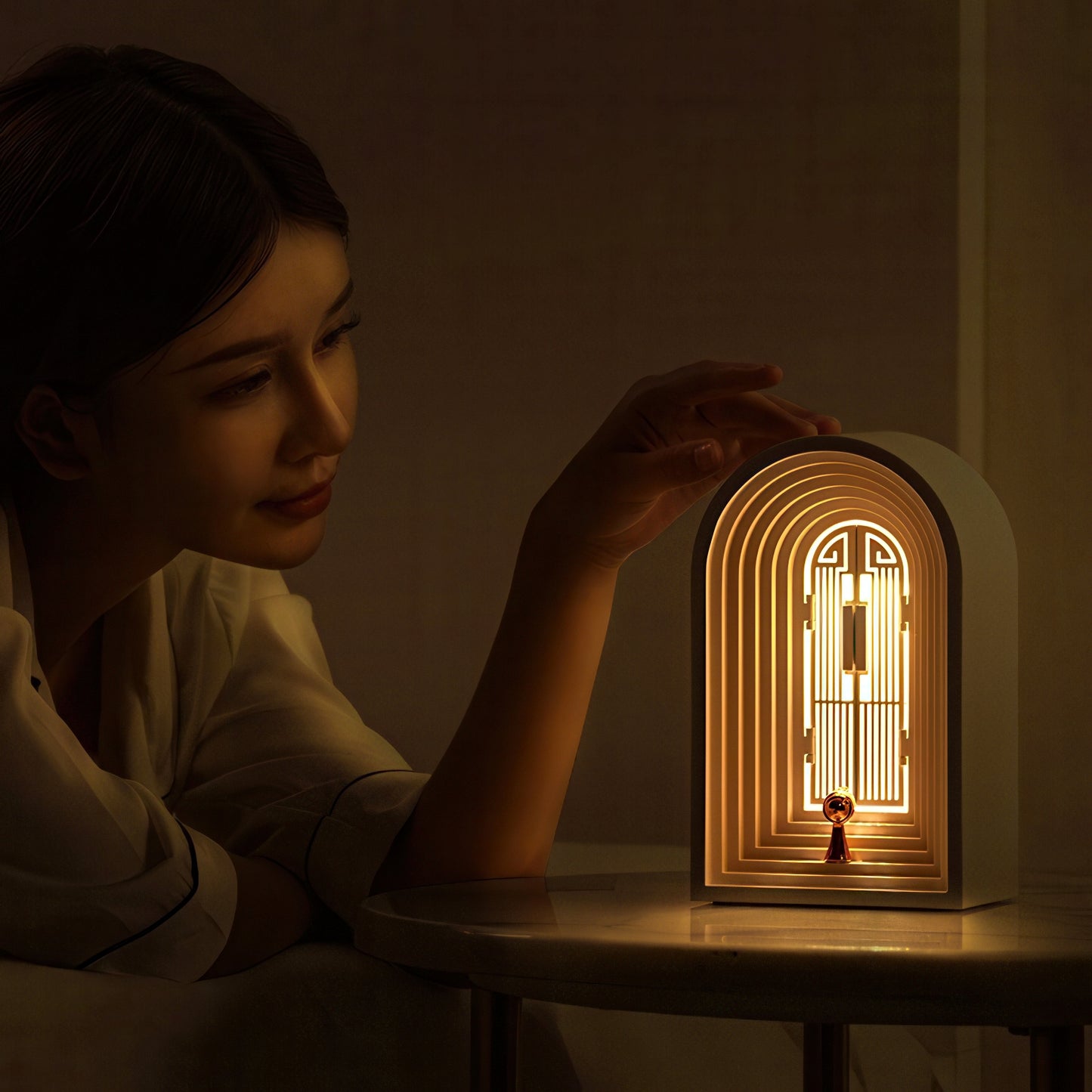 Rechargeable Nordic Style Nightlight with Bluetooth Speaker