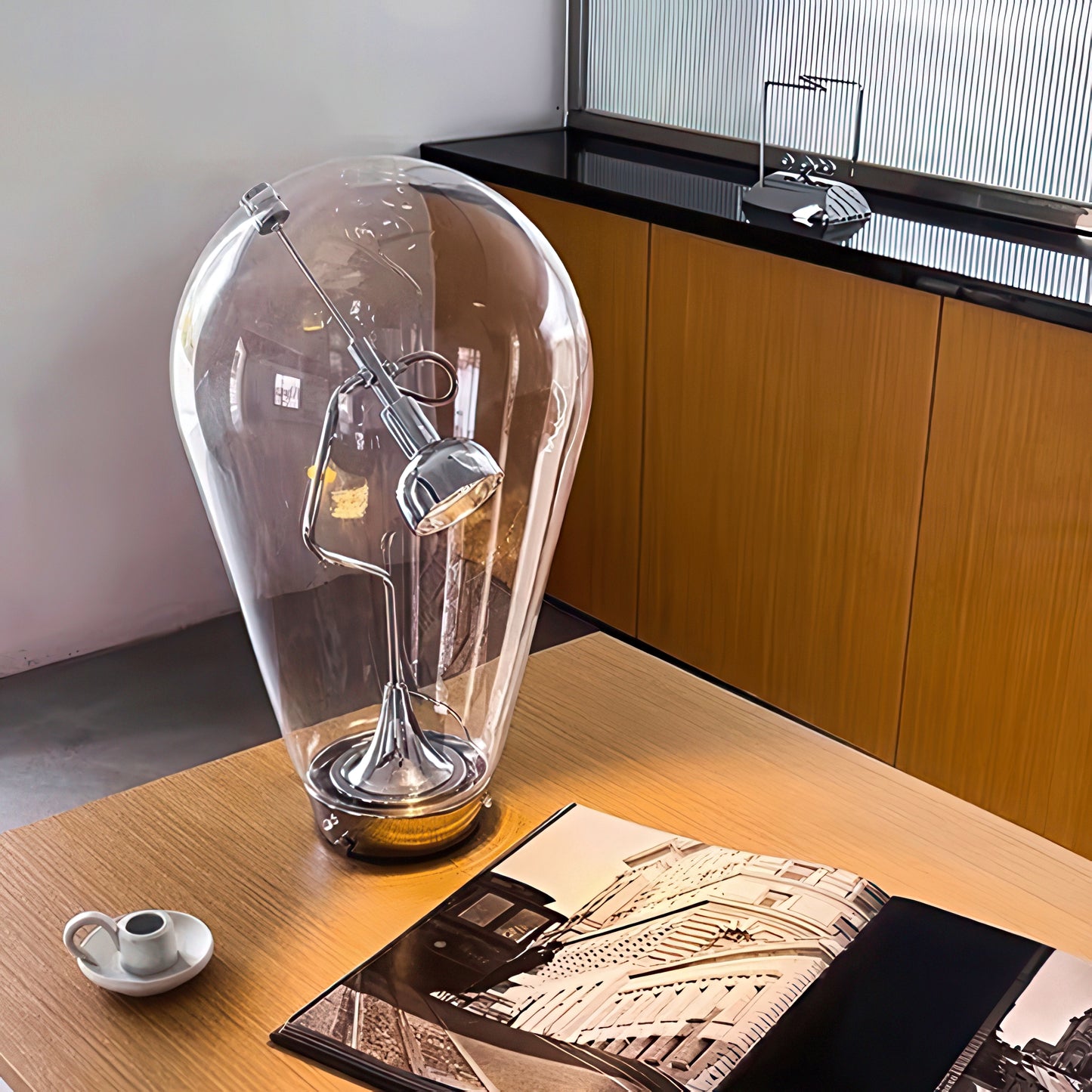 Italian Design Dimmable LED Blown Glass Desk Lamp