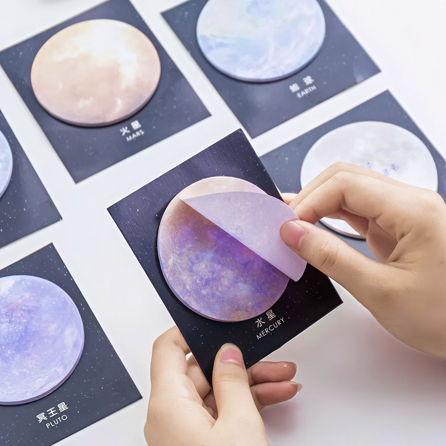 Earth and Moon Sticky Notes
