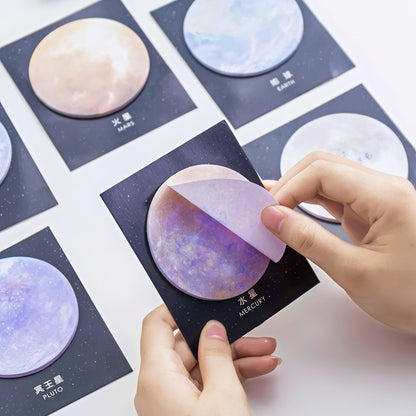 Earth and Moon Sticky Notes