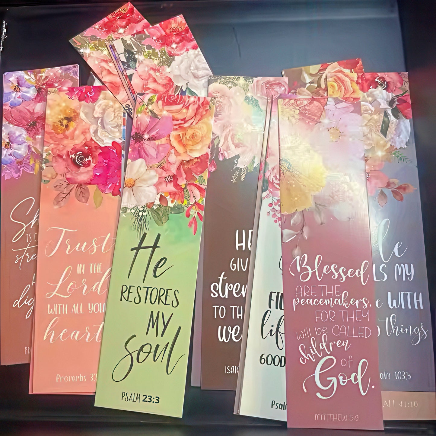 Inspirational Bible Verse Paper Bookmark Set