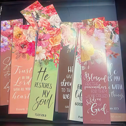 Inspirational Bible Verse Paper Bookmark Set