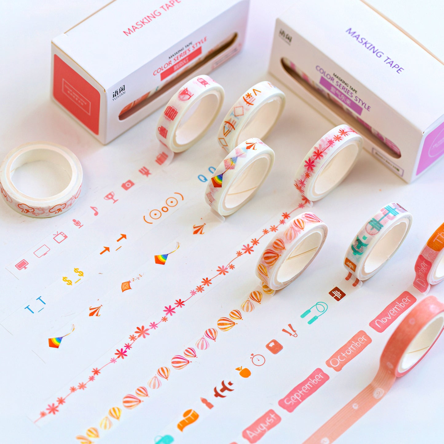 Colorful Patterns Washi Tape Set