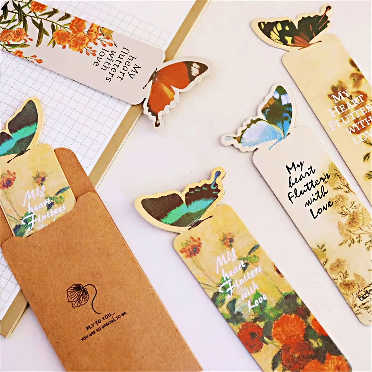 3D Butterfly Paper Bookmark