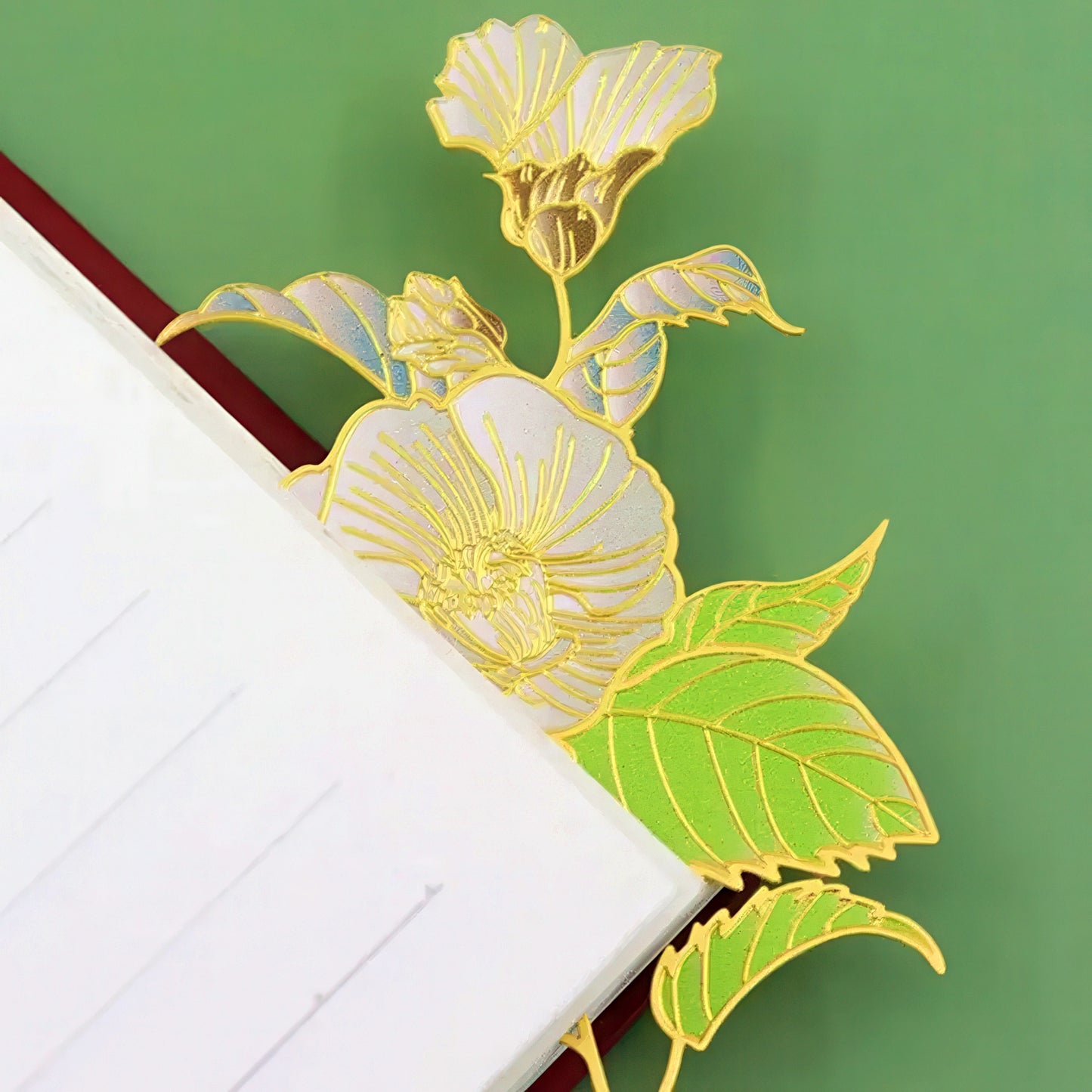 Aesthetic Flower Metal Bookmark