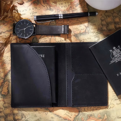 Dyed Cowhide Multifunctional Passport Holder