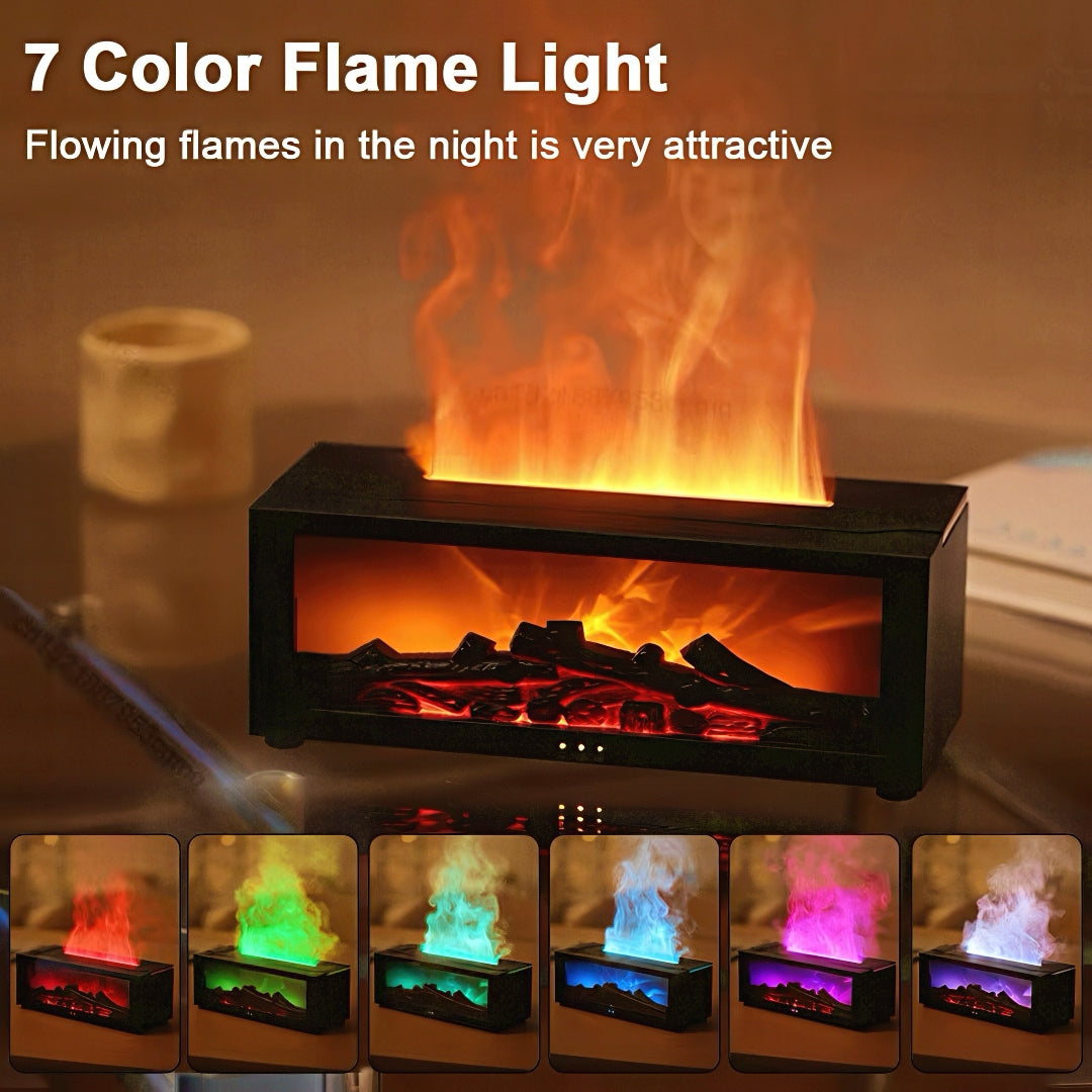 3D Fireplace Humidifier with Ambient Lighting