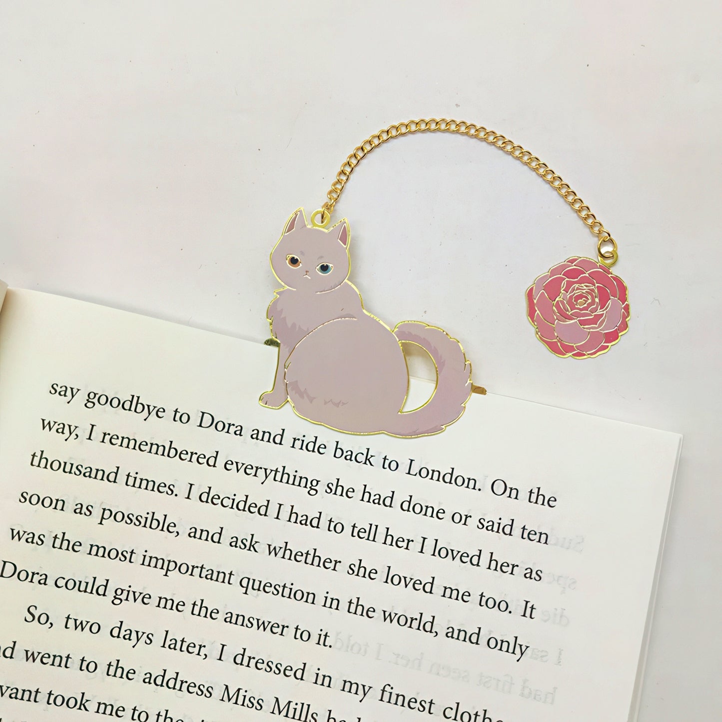 Cute Cat Metal Bookmark