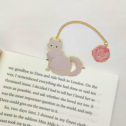 Cute Cat Metal Bookmark