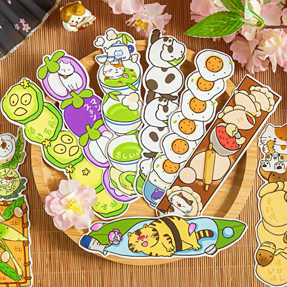 Japanese Cat Themed Paper Bookmark Set