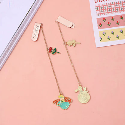 Little Prince Themed Metal Charm Bookmark