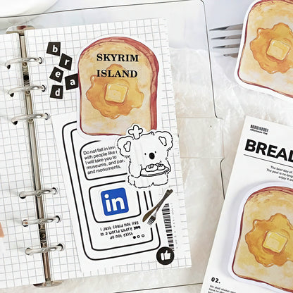 Bread and Coffee Shaped Sticky Notes