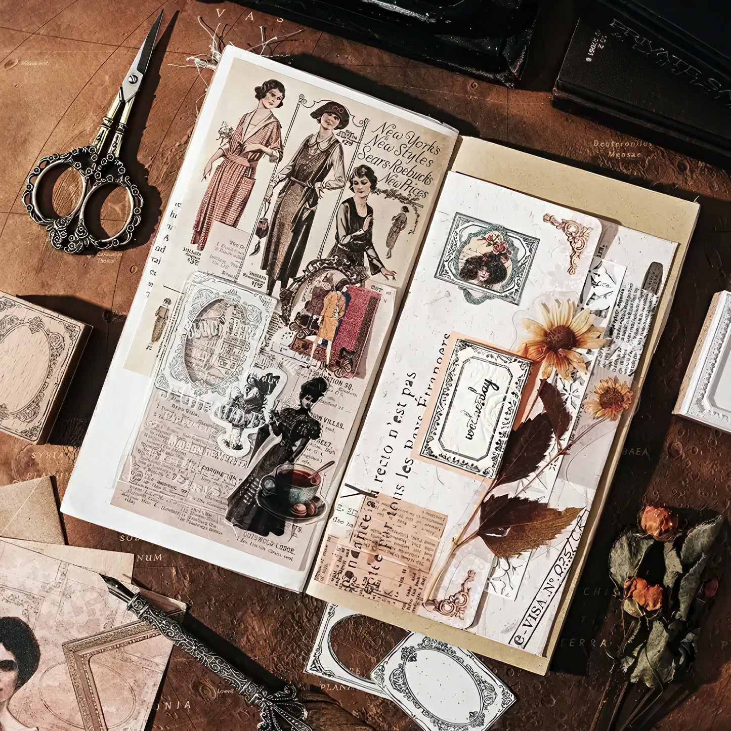 Baroque Style Border Wooden Stamp Set