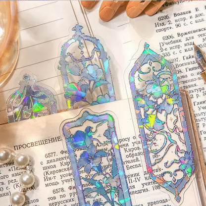 Vintage Floral Themed PVC Bookmark Set