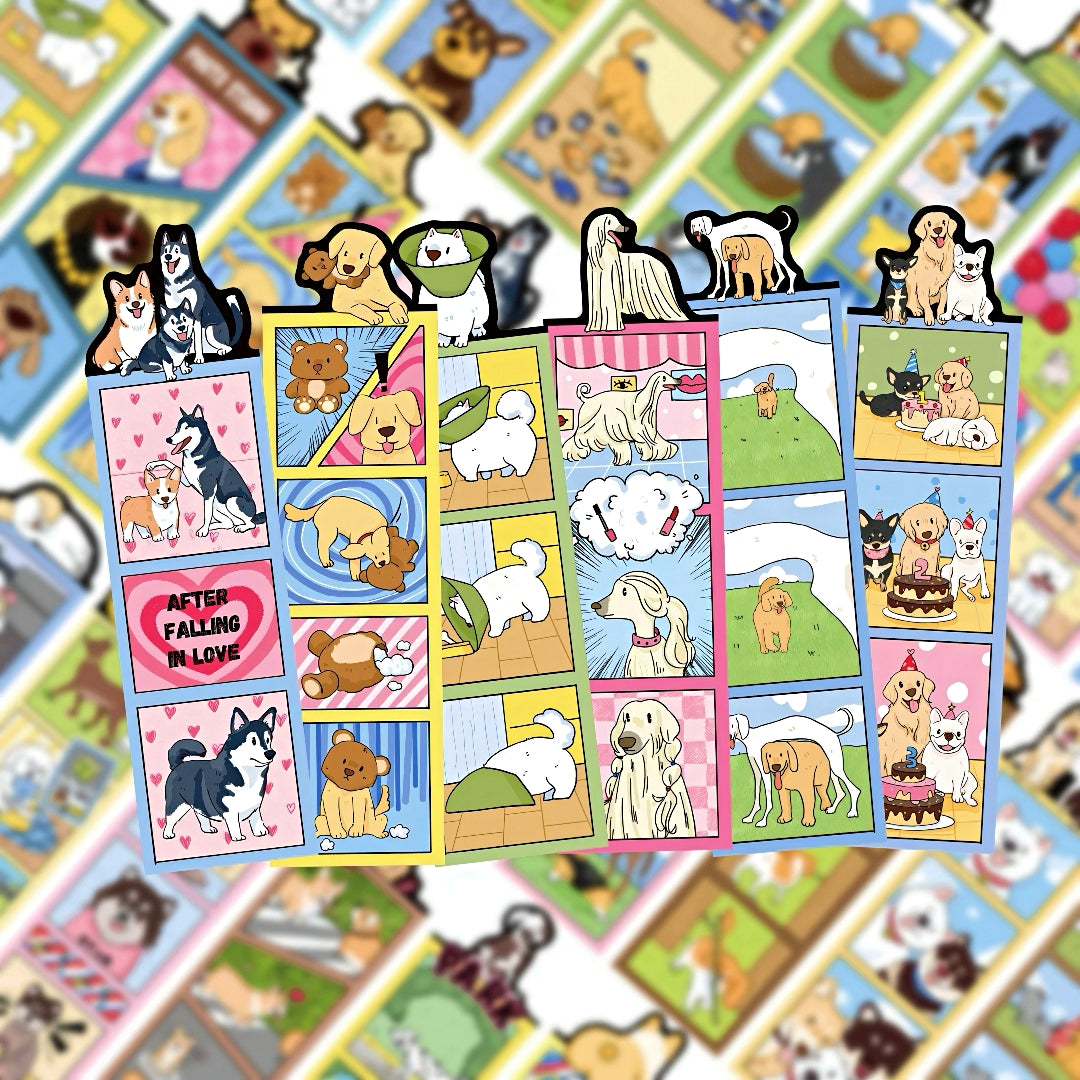 Dog Themed Paper Bookmark Set