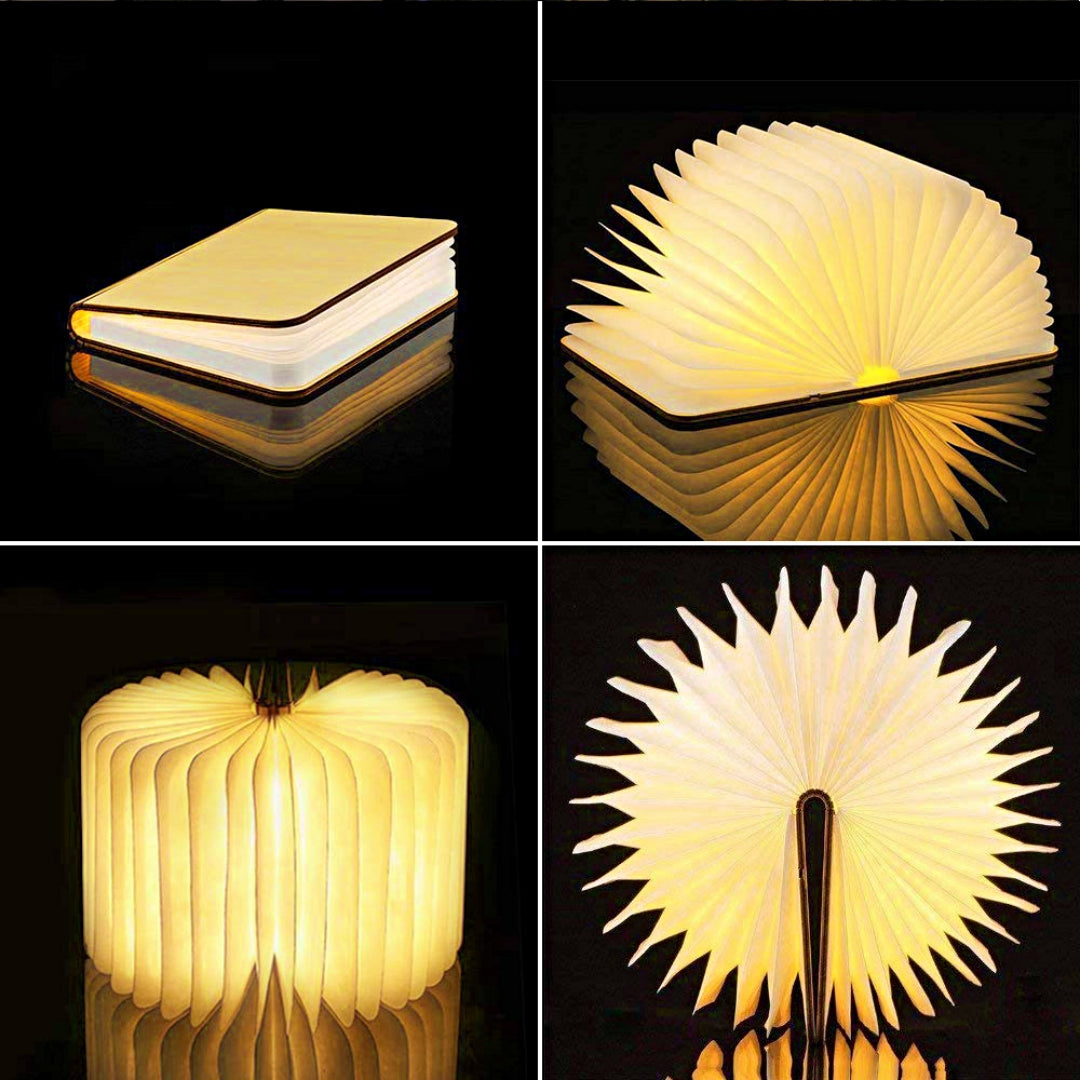 Portable Foldable Book Shaped Table Lamp