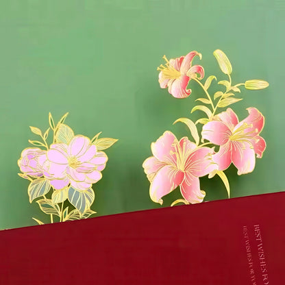 Aesthetic Flower Metal Bookmark
