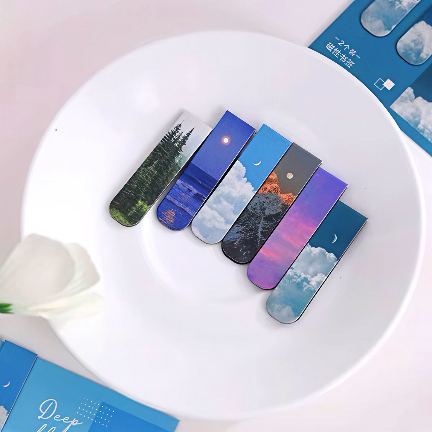 Beautiful Landscape Magnetic Bookmark Set