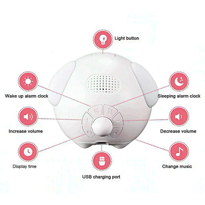 Cute Emoji Smart Alarm Clock with Nightlight