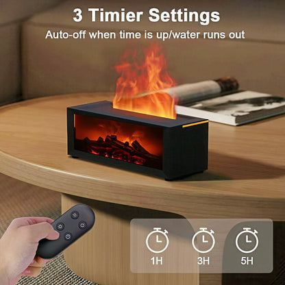 3D Fireplace Humidifier with Ambient Lighting