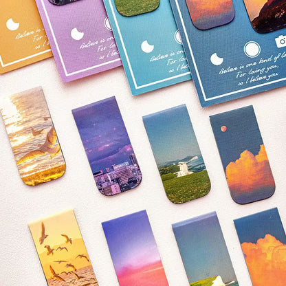 Beautiful Scenery Magnetic Bookmark Set