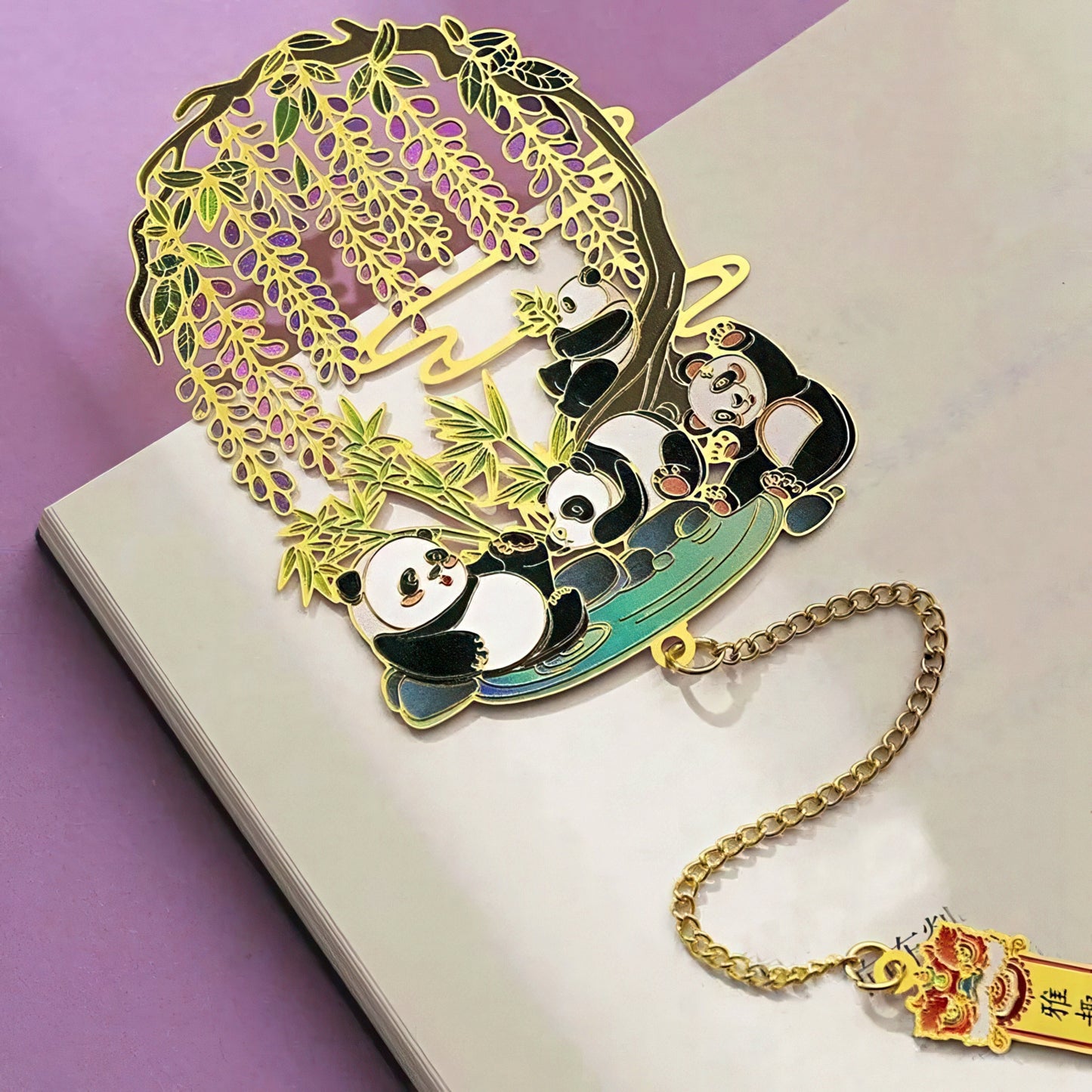 Oriental Fortune Creatures Themed Metal Bookmark