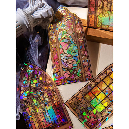Gothic Stained Glass Window PET Stickers