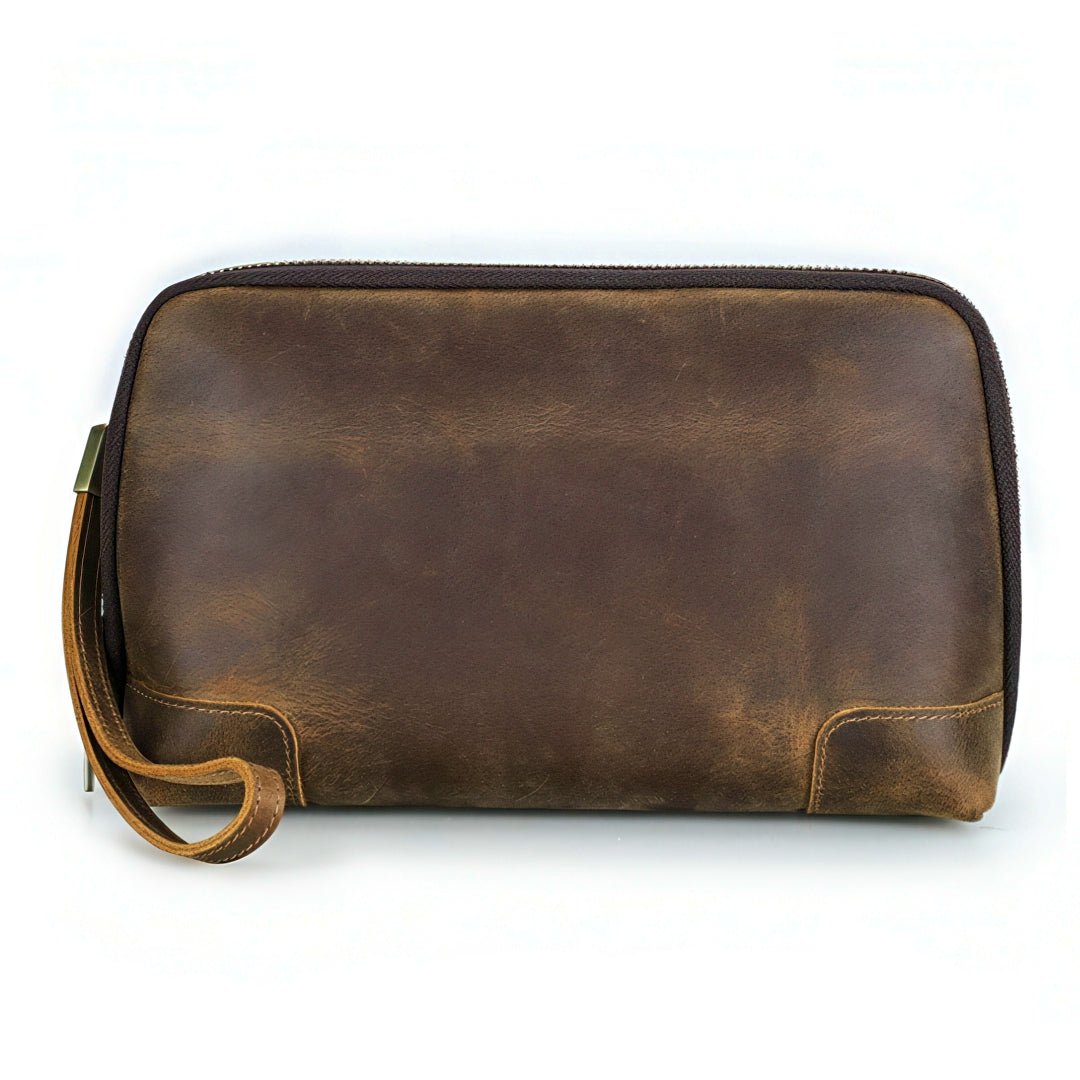 Retro Genuine Leather Clutch Bag