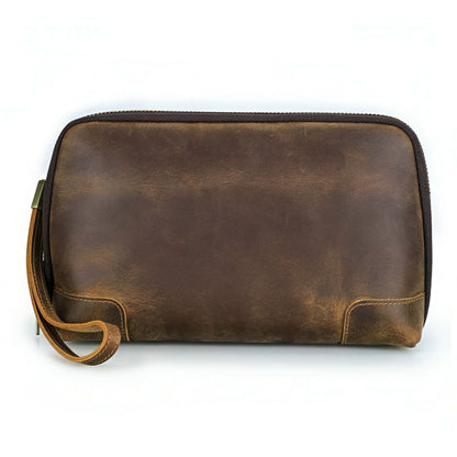 Retro Genuine Leather Clutch Bag