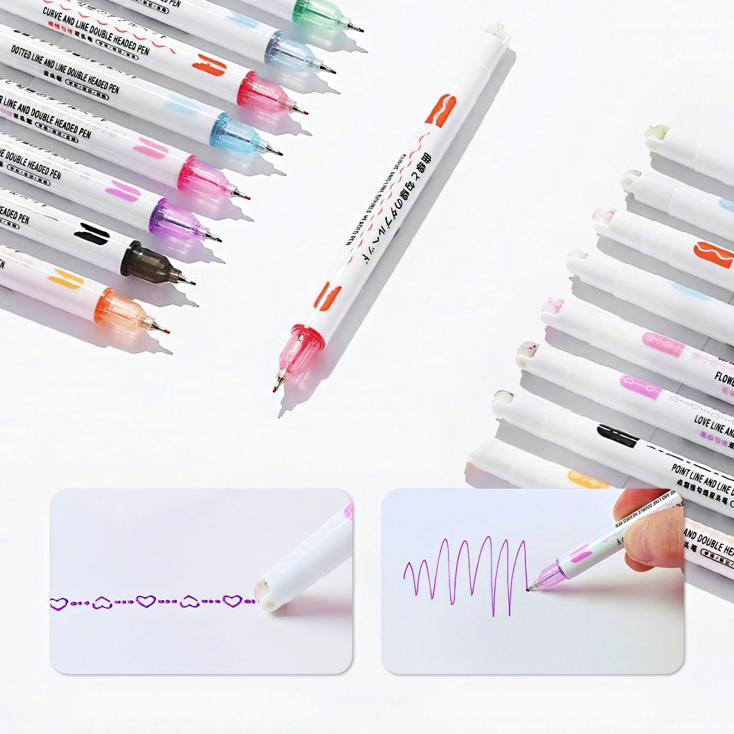 Dual-tip Curve Highlighter Pen Set