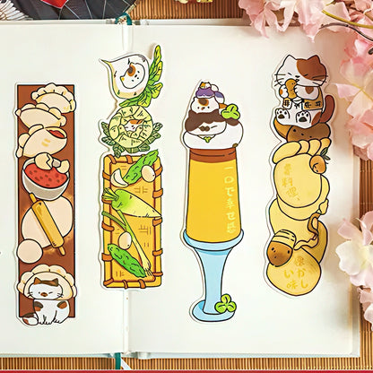 Japanese Cat Themed Paper Bookmark Set