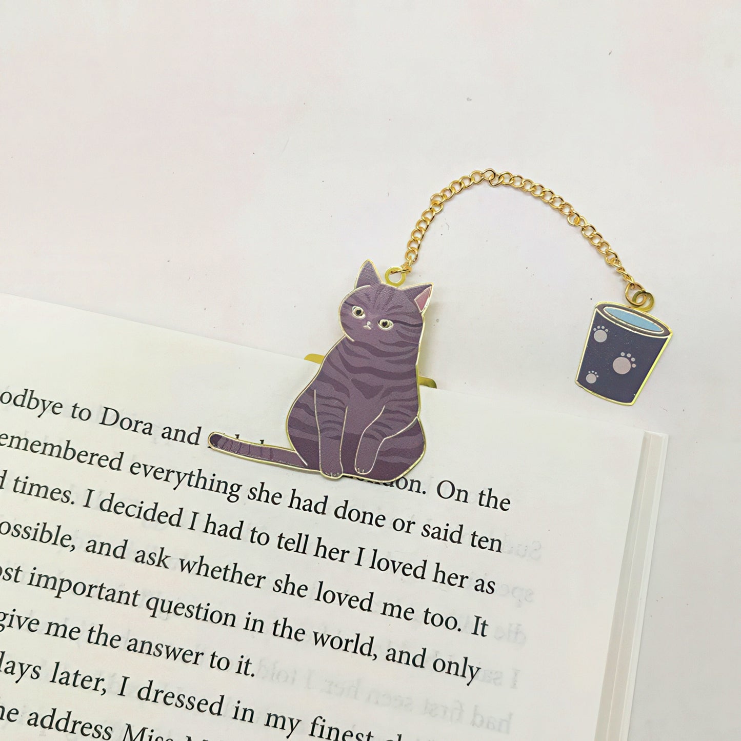 Cute Cat Metal Bookmark