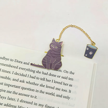 Cute Cat Metal Bookmark