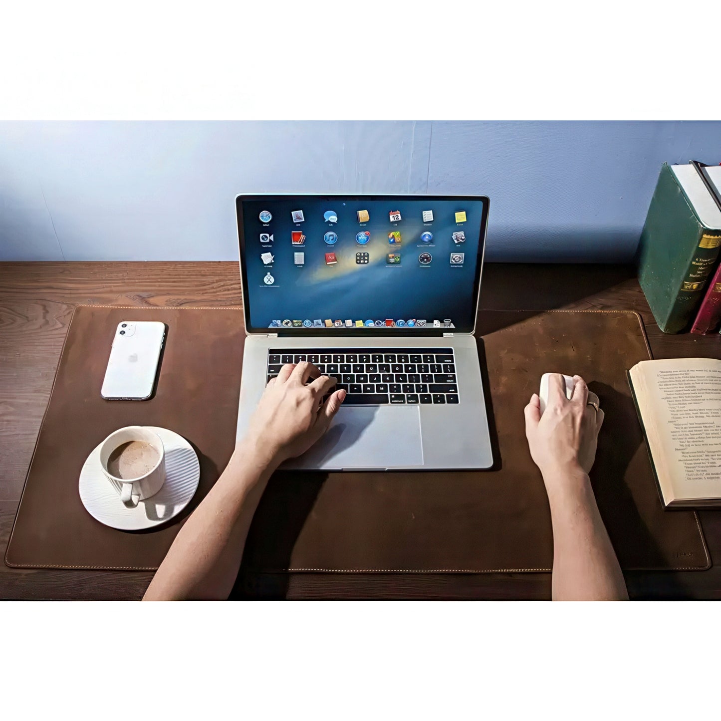 Handmade Leather Non-Slip Desk Pad Protector