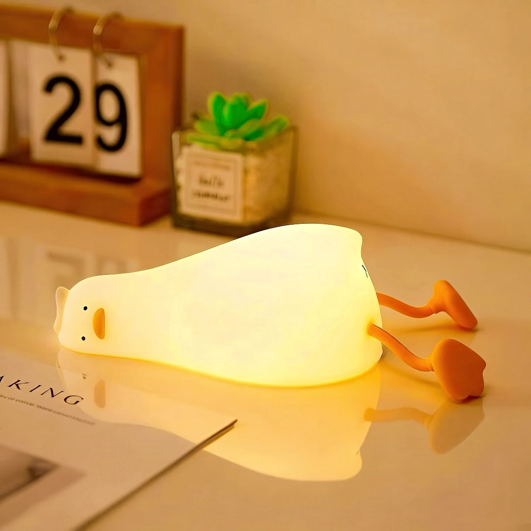 Cute Lying Duck Portable LED Nightlight