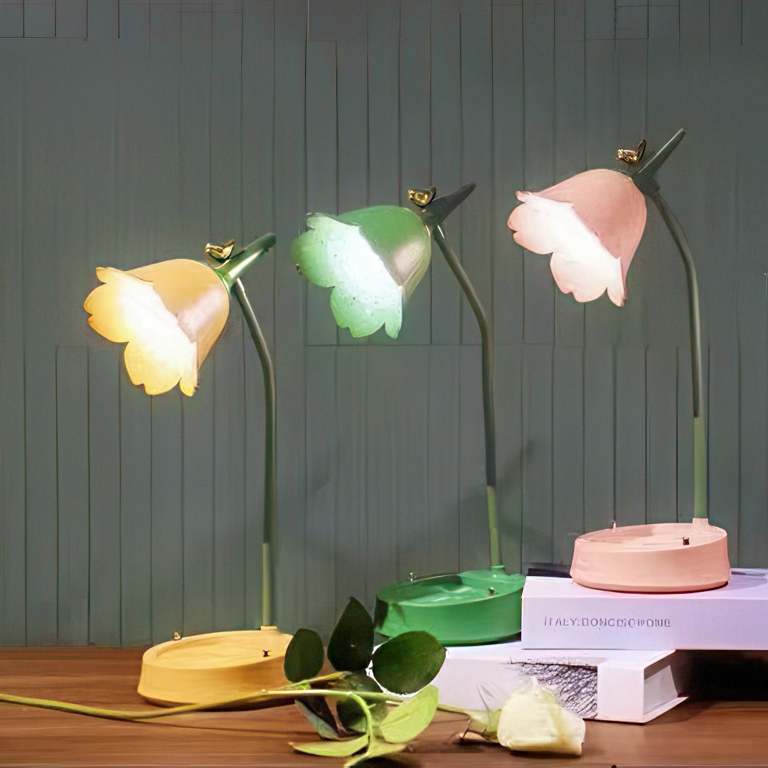 Aesthetic Flower Rechargeable LED Desk Lamp