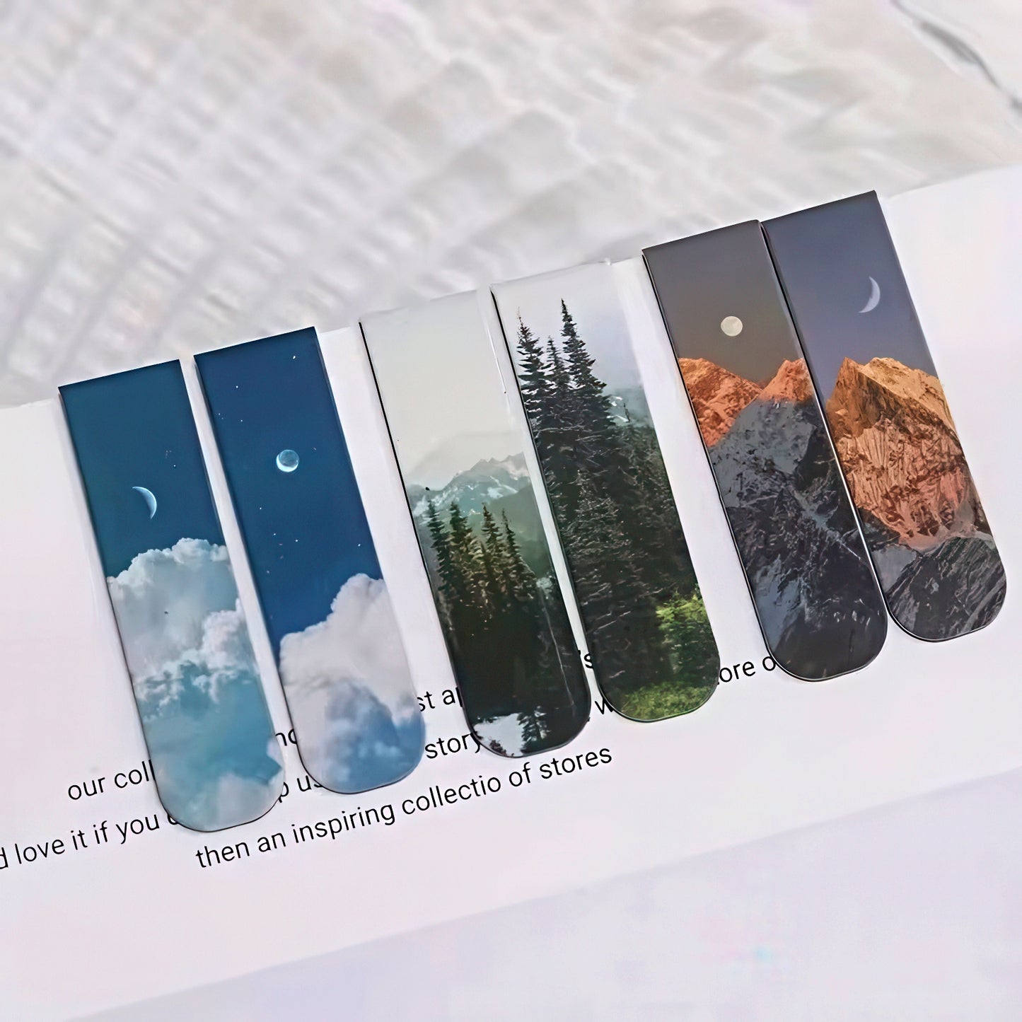 Beautiful Landscape Magnetic Bookmark Set