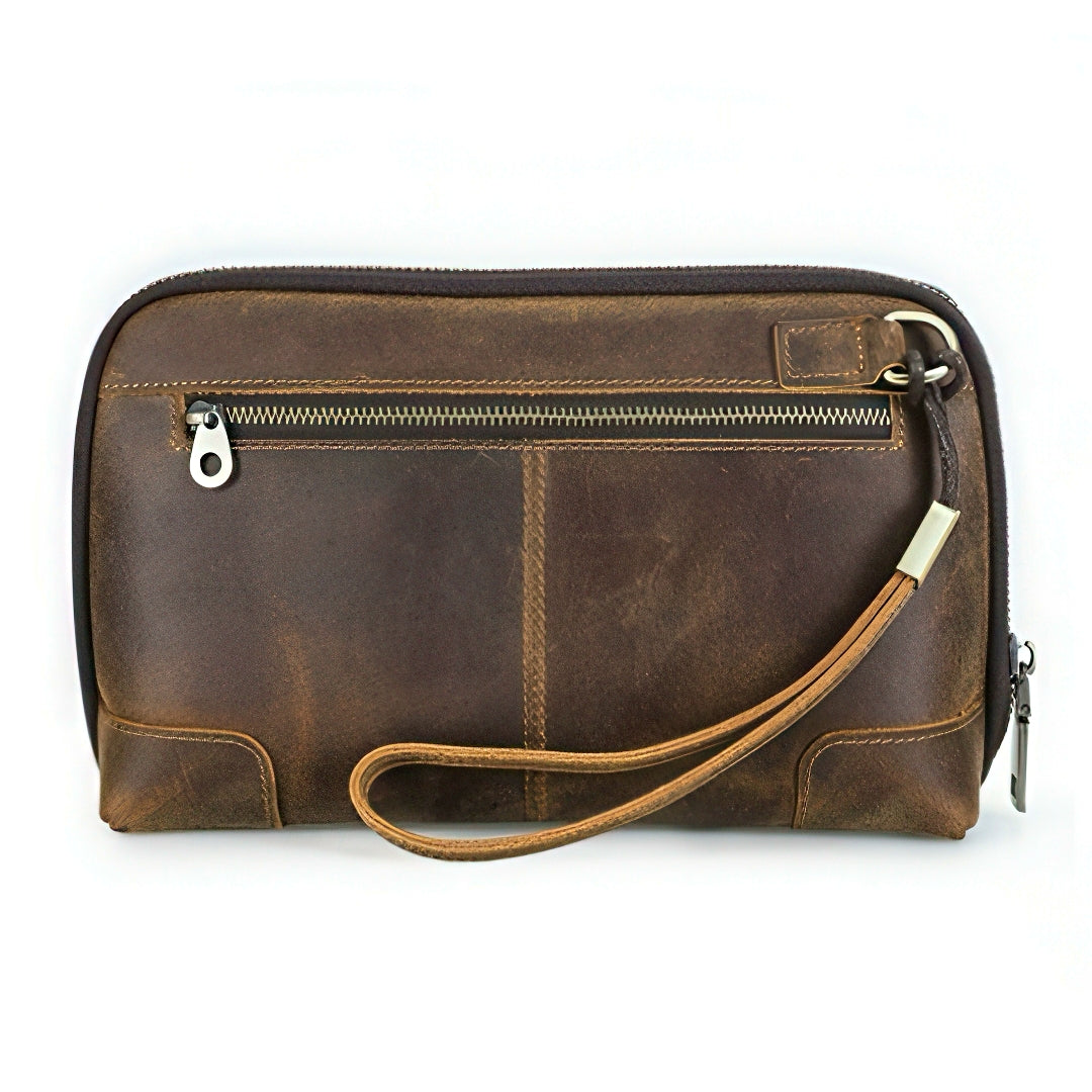 Retro Genuine Leather Clutch Bag